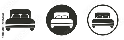 Bed flat vector icons collection

