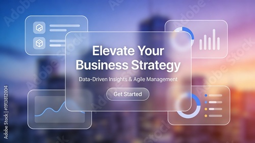 Modern business strategy with data driven insights and agile management