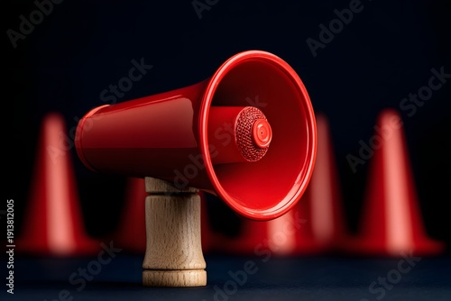 Wallpaper Mural Rotes Megafon als Symbol für Marketing, Werbung und Aufmerksamkeit
 Torontodigital.ca