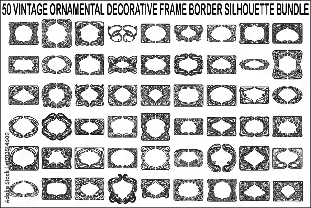Obraz premium Vintage Ornamental Frame Bundle