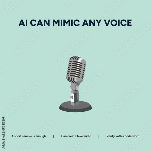 Vintage Microphone and AI: Artificial Intelligence Mimicking Any Voice for Audio Applications