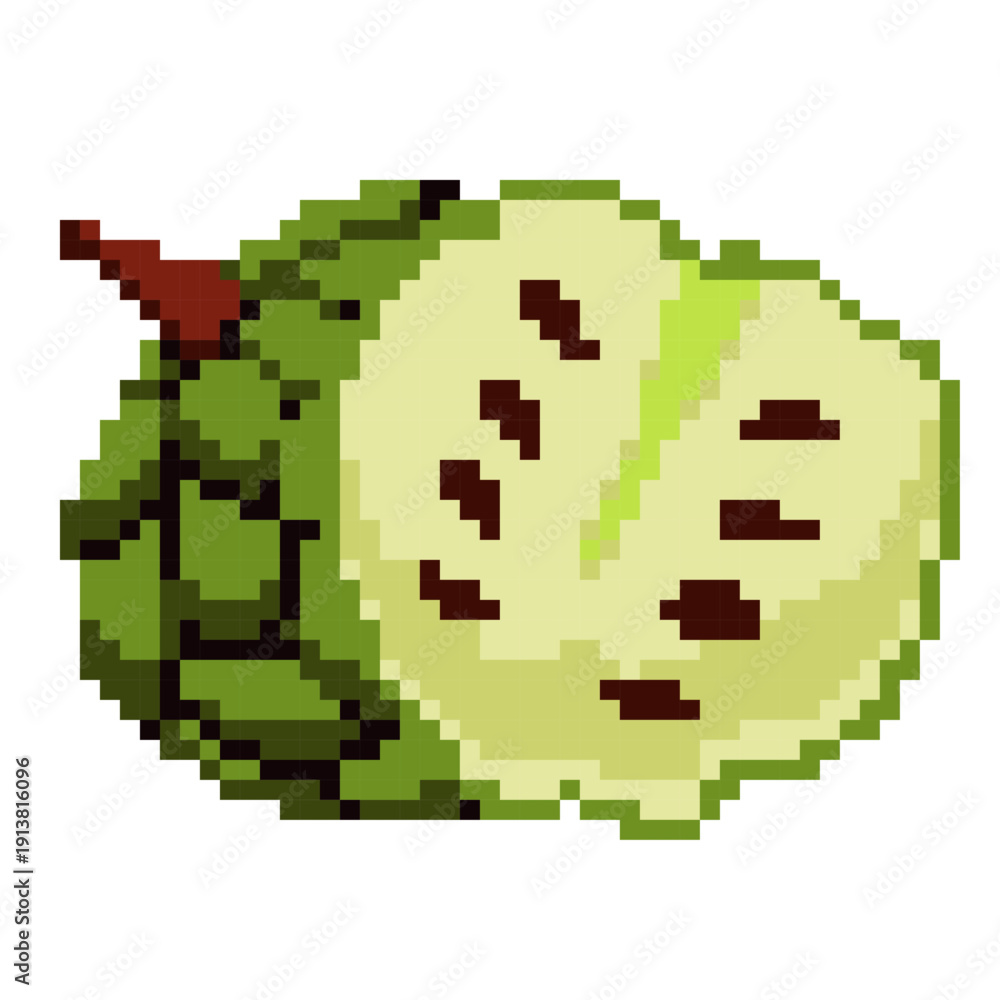 Obraz premium Pixel Art Cherimoya - Pixel Art Sample