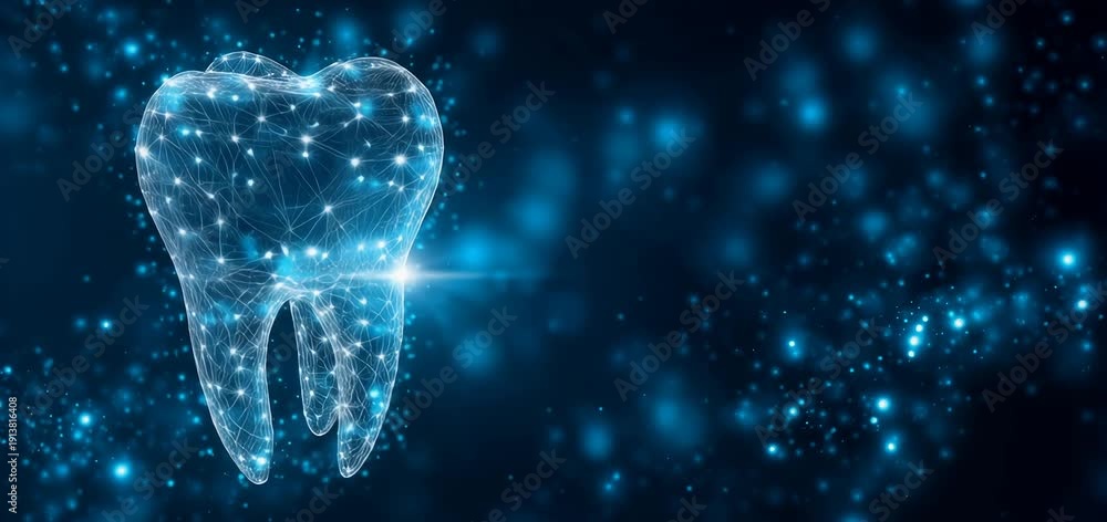 custom made wallpaper toronto digitalFuturistic Digital Tooth with Network Connections