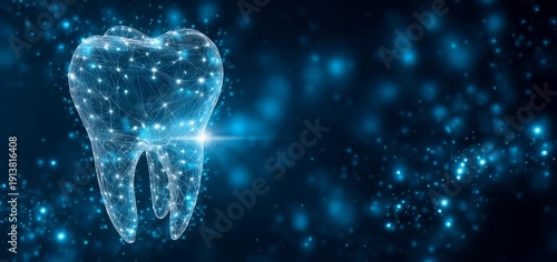 Wallpaper Mural Futuristic Digital Tooth with Network Connections Torontodigital.ca