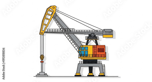 Industrial oil pump jack machine for petroleum extraction.