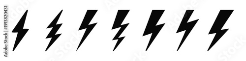 Lightening bolt vector icons se
