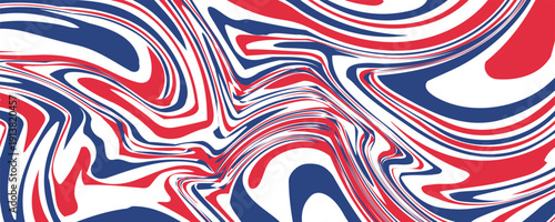 Barber shop concept pattern. Vector red, white and blue diagonal lines seamless texture