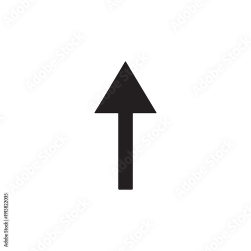 Simple black upward arrow icon a minimalist vector symbol for direction navigation or progress isolated on a white background