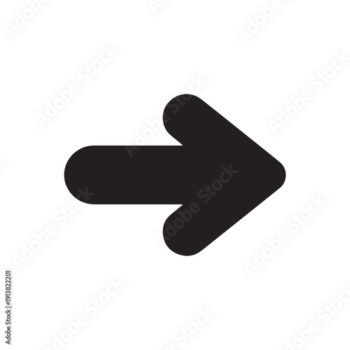 Free Download Black right arrow icon simple vector symbol for navigation and direction isolated on white background for web and app design - GFXLoad