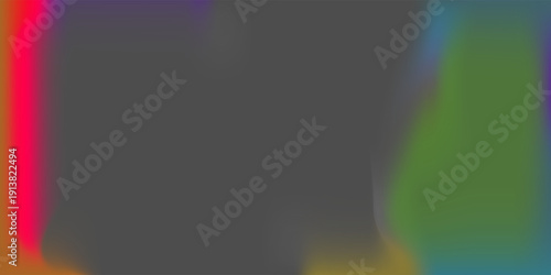 Blue and red, green, blue transparent film light leak vector flat. Vintage texture overlay for photo effects and creative desig