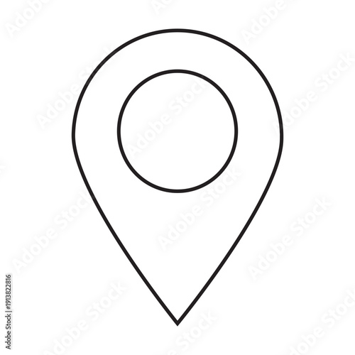 Map pin icon. Location marker icon. Pin location icon vector illustration. GPS navigator pointer.