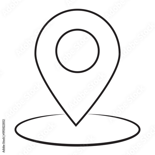 Map pin icon. Location marker icon. Pin location icon vector illustration. GPS navigator pointer.