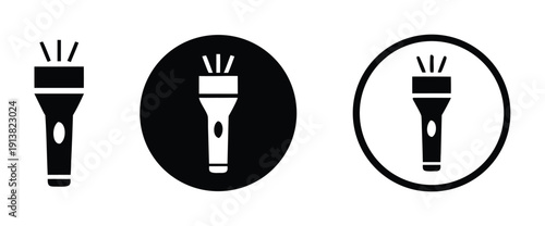Flashlight vector design icons. Flashlight icon

