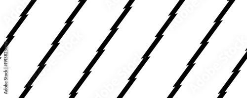 Lighting Zig Zag Pattern. Abstract Zigzag Stripe Black and White Background. Abstract Vector Thunder Bolt