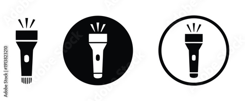Flashlight vector design icons. Flashlight icon

