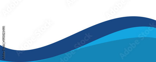 Blue and white business wave banner background, suitable for all fields, vector illustration.