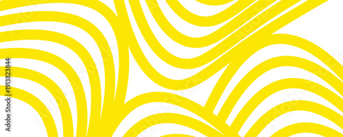 PrintYellow and white pasta background, abstract geometric pattern of spaghetti. modern illustration.