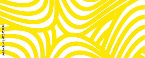 PrintYellow and white pasta background, abstract geometric pattern of spaghetti. modern illustration.