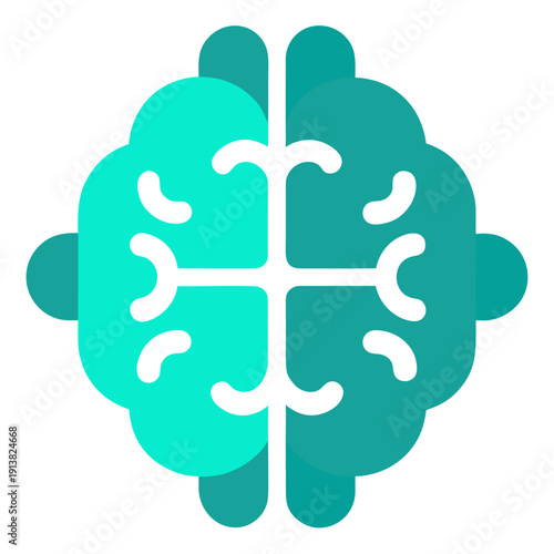 Creative Brain Intelligence Lightning Bolt Vector Icon