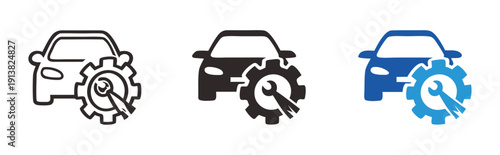 Car service vector icon. Car maintenance icon. Car repair illustrations

