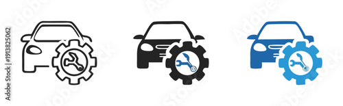 Car service vector icon. Car maintenance icon. Car repair illustrations

