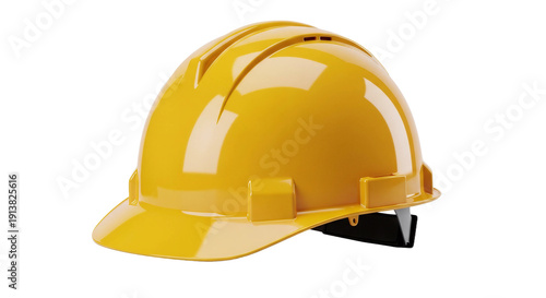 yellow helmet isolated on white, png
