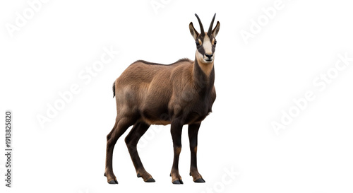 Chamois isolated on white background