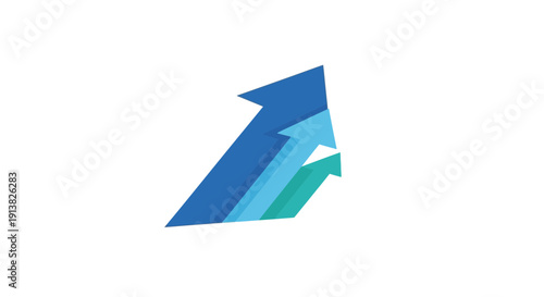 Financial growth arrow business logo vector