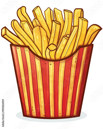 french fries with ketchup