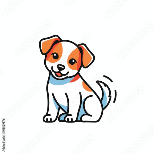 Adorable Cartoon Puppy Illustration for Kids and Pet Related Content