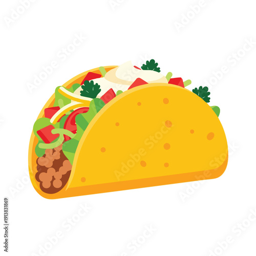 Delicious Taco with Fresh Ingredients