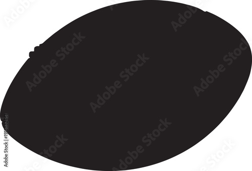 Silhouette of an oval shape on a white background