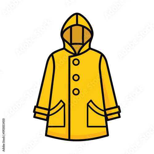 Yellow Raincoat Illustration