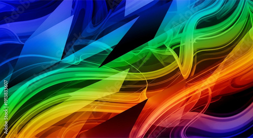 A detailed vector file showcasing a complex geometric pattern with vibrant colors