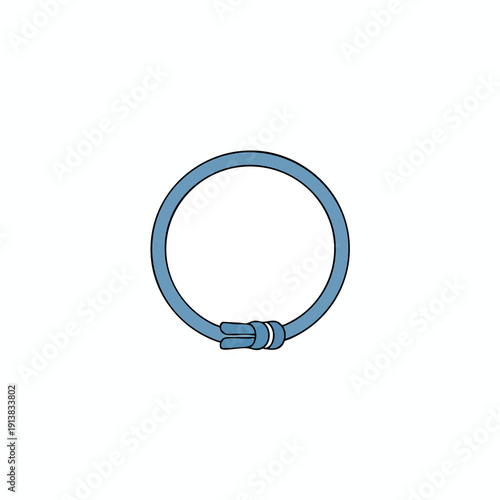 Simple Blue Hose Clamp Illustration
