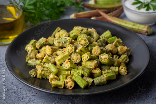 Homemade deep Fried Okra wi...