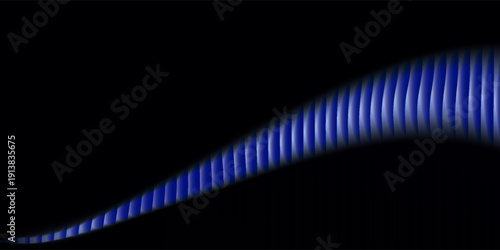 A mesmerizing blue sound wave pattern glows on a dark background, creating a dynamic visual effect with varying shades of blue eps10