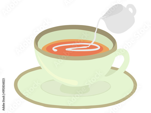 紅茶 ミルクティー 主線なし