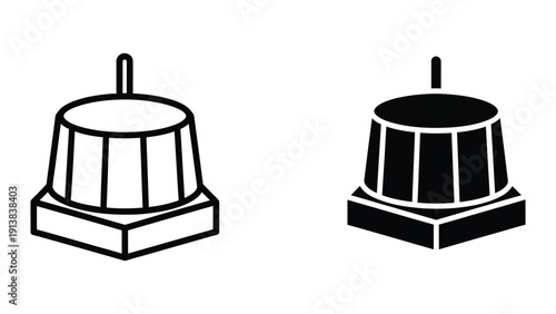 Potentiometer icons, black and white, simple design