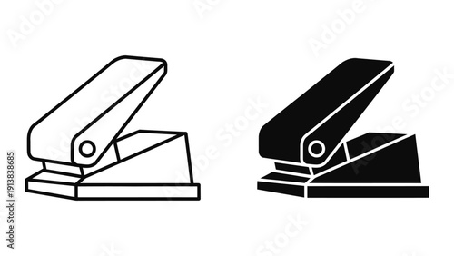 Black and white illustration of stapler