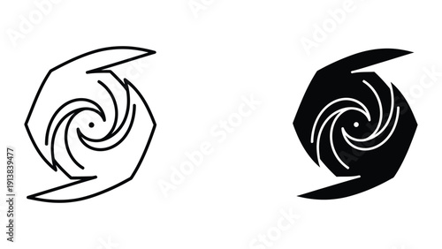 Yin Yang Hand Signs with Fingers Forming Swirl Shapes