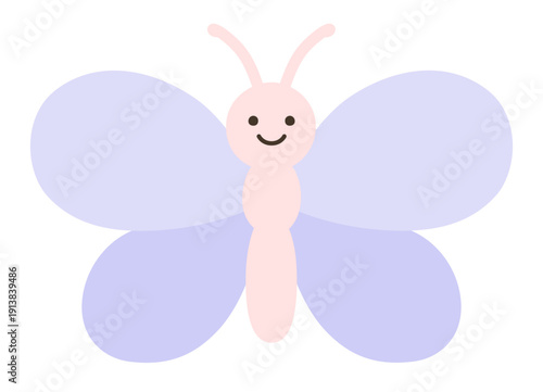 かわいい蝶々のベクターイラスト