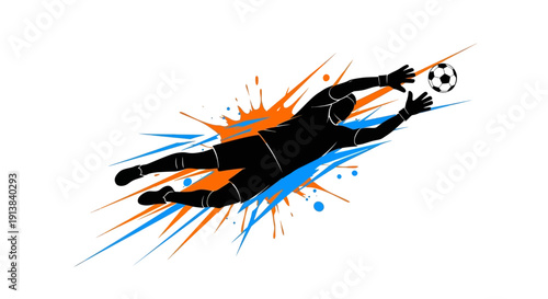 Soccer Player in Dynamic Action Pose.