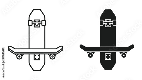 Electric skateboard graphic illustration