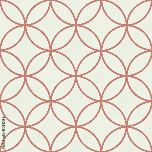 Foto Seamless geometric pattern with interlocking lines and abstract shapes in a mode