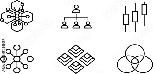 Infographic, Business, Icon, Network, Data, Analysis, Strategy, Organization, Growth, Marketing, Geometric, Diagram, Vector, Abstract, Connectivity, Stock market, 