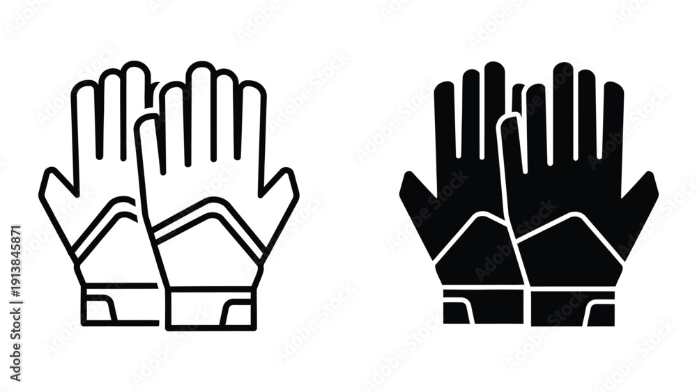Fototapeta premium Black and white gloves