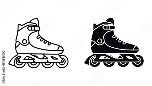 Roller Skate Icon Set
