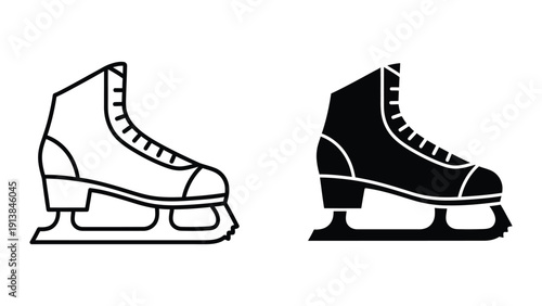 Ice Skates Silhouette