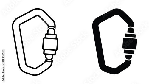 Carabiner clip illustration
